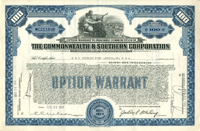 Commonwealth and Southern Corporation - Stock Certificate